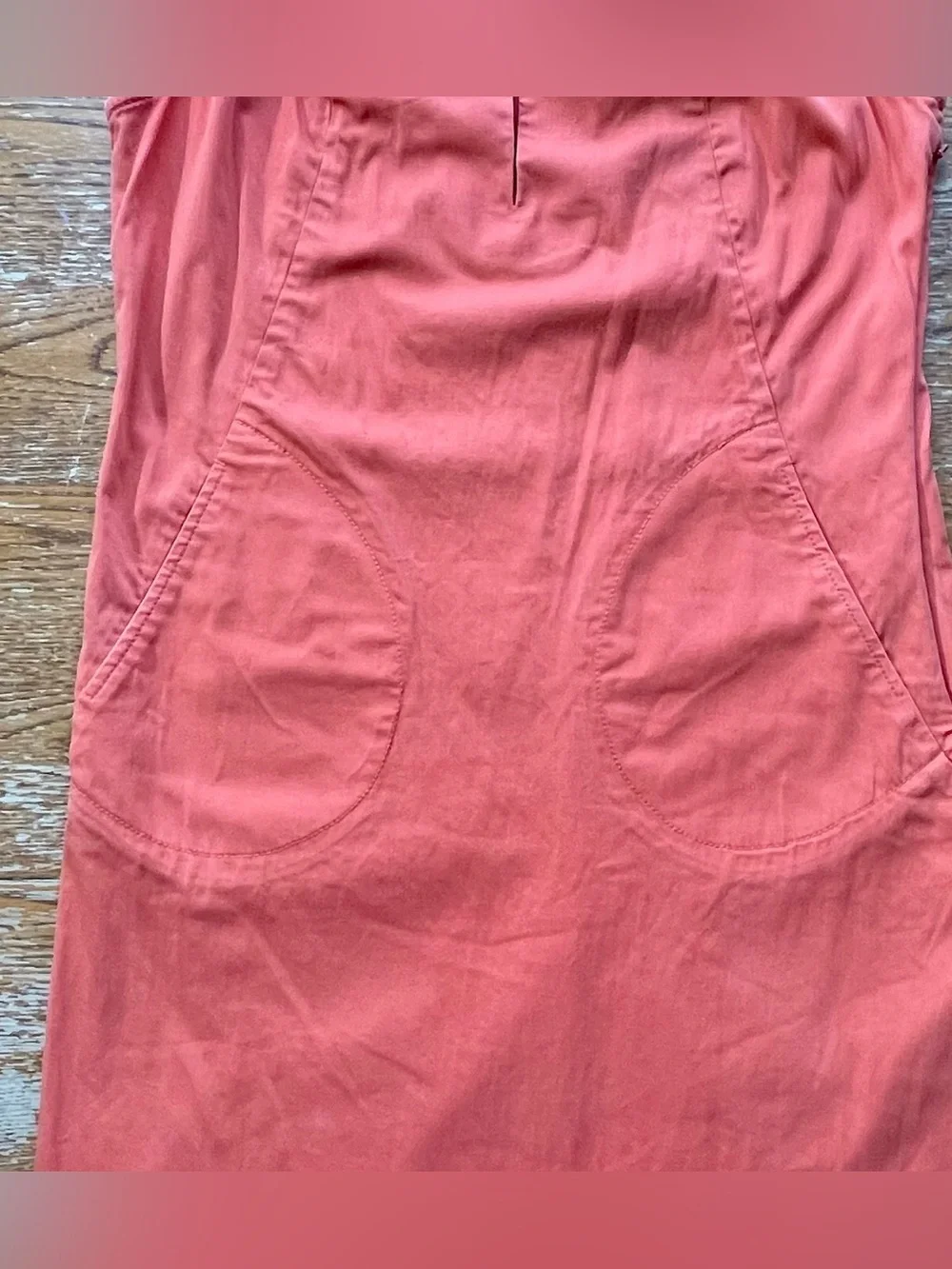 Vintage Tory Burch coral orange sleeveless sheath dress size 6